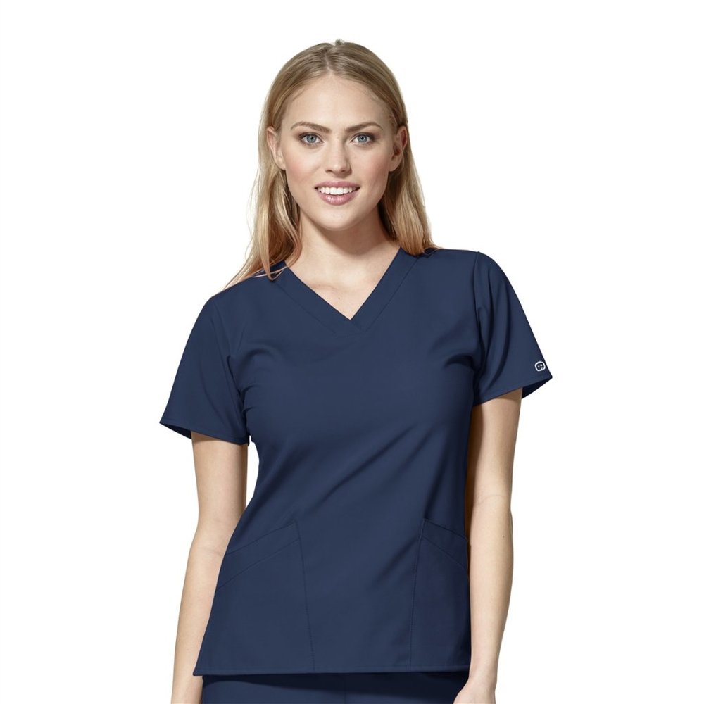 NWT WonderWink W123 Navy Blue Scrub Top and Jogger Pants